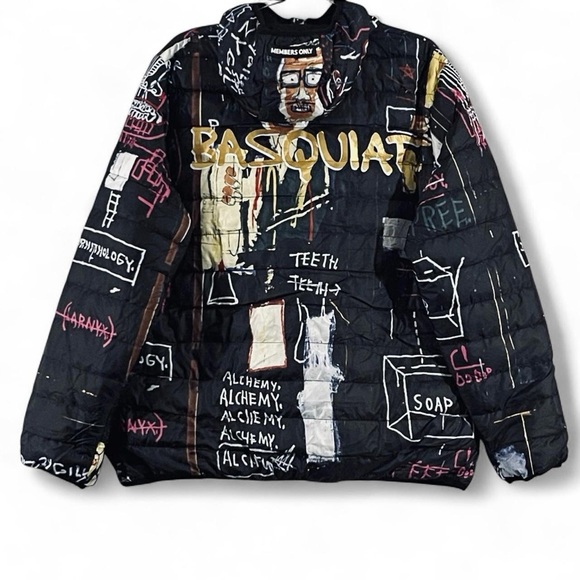 Jean-Michel Basquiat x Members Only ‘Alchemy’ Puffy Jacket Men’s Coat - Picture 2 of 3